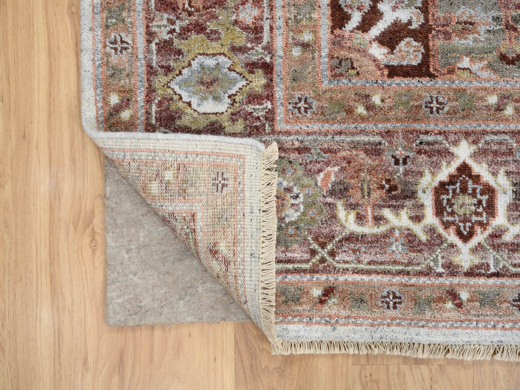 Heriz Tribal & Geometric hand-knotted wool rug in Red & Light Brown, 8' x 10' — SKU O064820 (view 4)