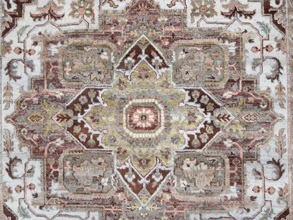 Heriz Tribal & Geometric hand-knotted wool rug in Red & Light Brown, 8' x 10' — SKU O064820 (view 8)