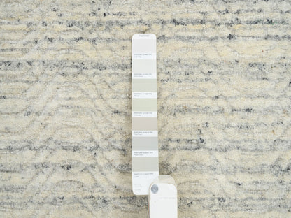 Beige 2'6" x 7'10" Modern and Contemporary Handloom Wool Rug - Sku: O064826