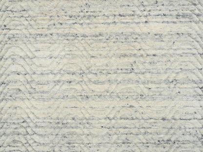 Beige 2'6" x 7'10" Modern and Contemporary Handloom Wool Rug - Sku: O064826