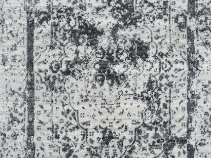 Transitional hand-knotted wool runner in Gray, 2'7" x 12' — SKU O064837 (view 5)