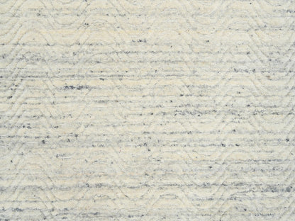 Beige 6'0" x 6'0" Modern and Contemporary Handloom Wool Rug - Sku: O064838
