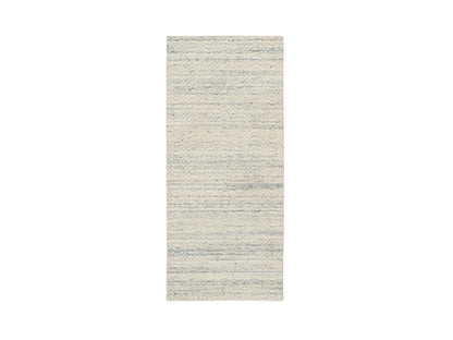 Modern / Contemporary hand-knotted wool runner in Beige, 2'6" x 6' — SKU O064839