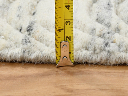 Beige 2'6" x 6'0" Modern and Contemporary Handloom Wool Rug - Sku: O064839