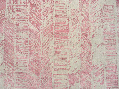 Pink 10'0" x 10'0" Transitional Handloom Wool/Silk Rug - Sku: O064842