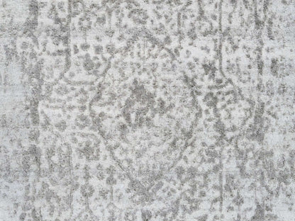 Transitional hand-knotted wool runner in Gray, 2'7" x 23'9" — SKU O064844 (view 5)