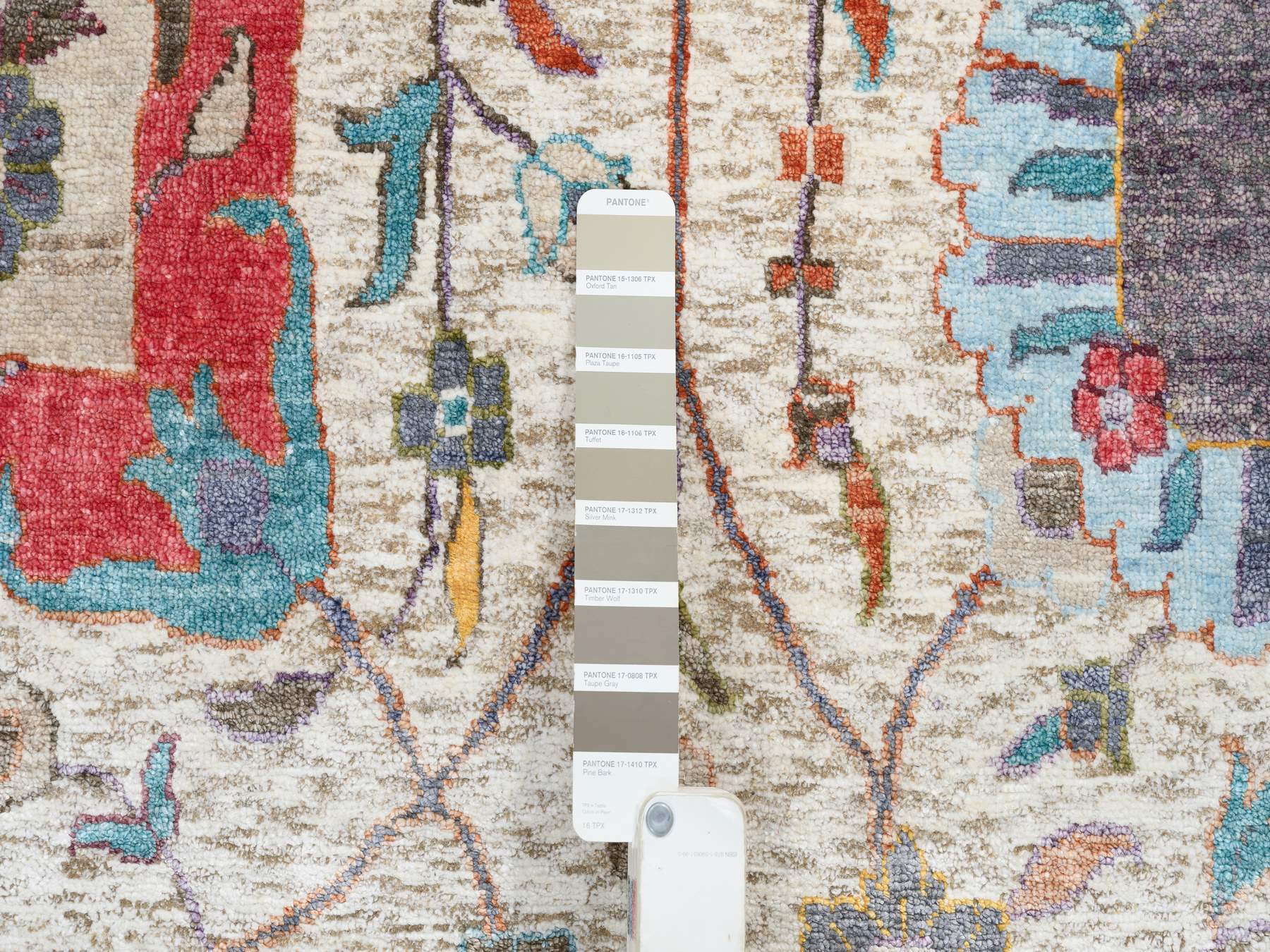 Tabriz Transitional hand-knotted wool/silk rug in Multicolored & Tan, 14' x 14' — SKU O064912 (view 7)
