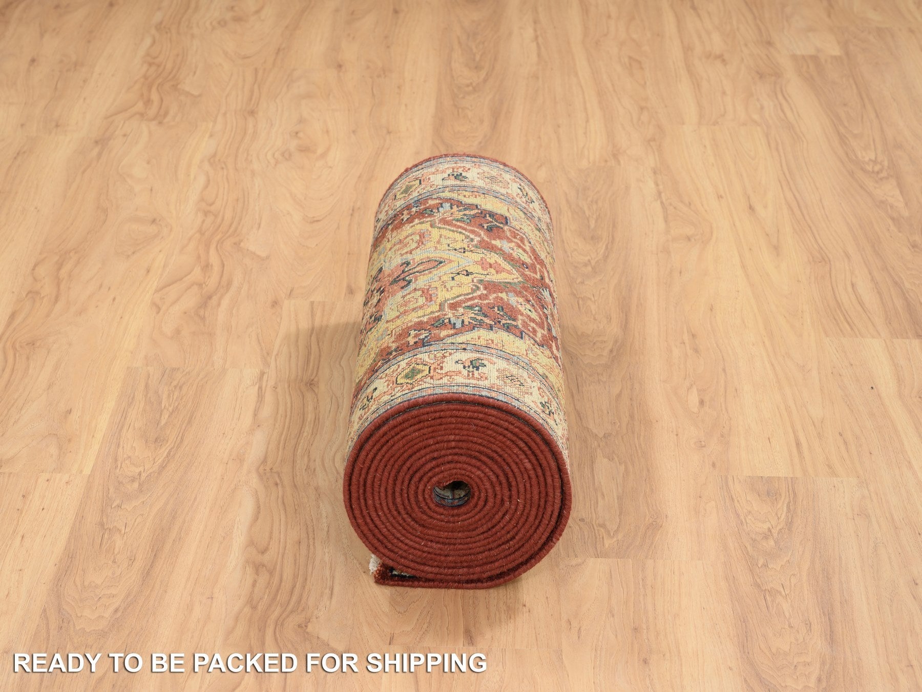 Heriz Heriz hand-knotted wool runner in Red & Cream, 2'5" x 20'1" — SKU O064960 (view 6)