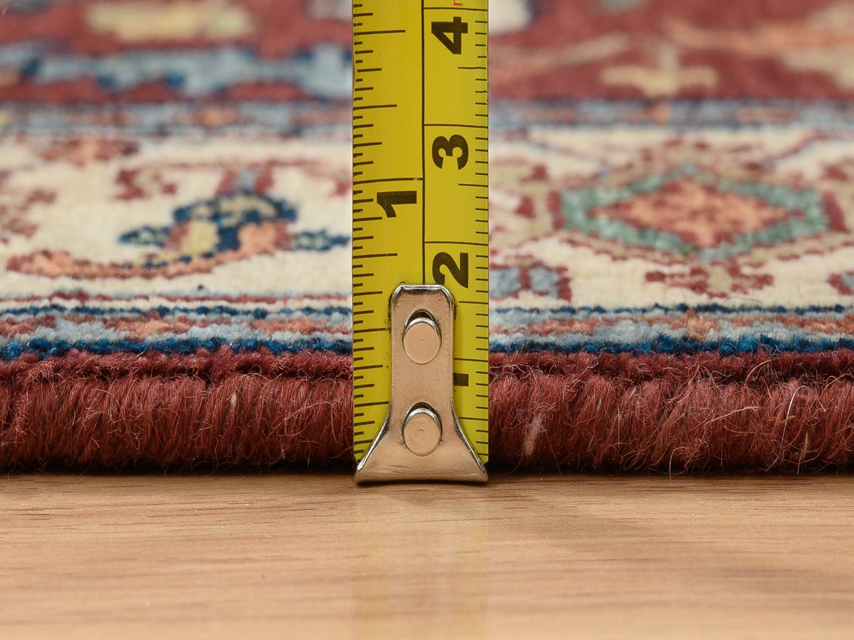 Heriz Heriz hand-knotted wool runner in Red & Cream, 2'5" x 20'1" — SKU O064960 (view 7)