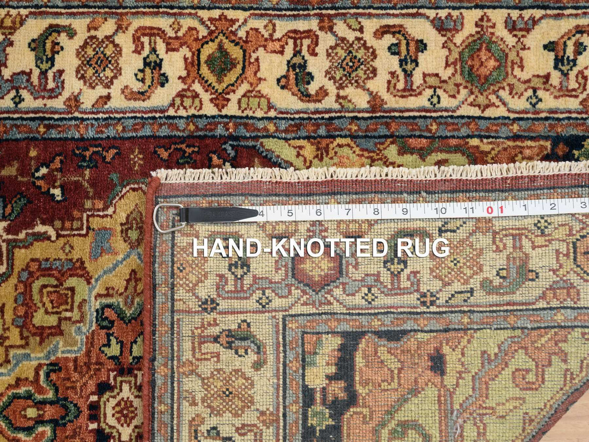 Heriz Heriz hand-knotted wool runner in Red & Cream, 2'5" x 20'1" — SKU O064960 (view 8)