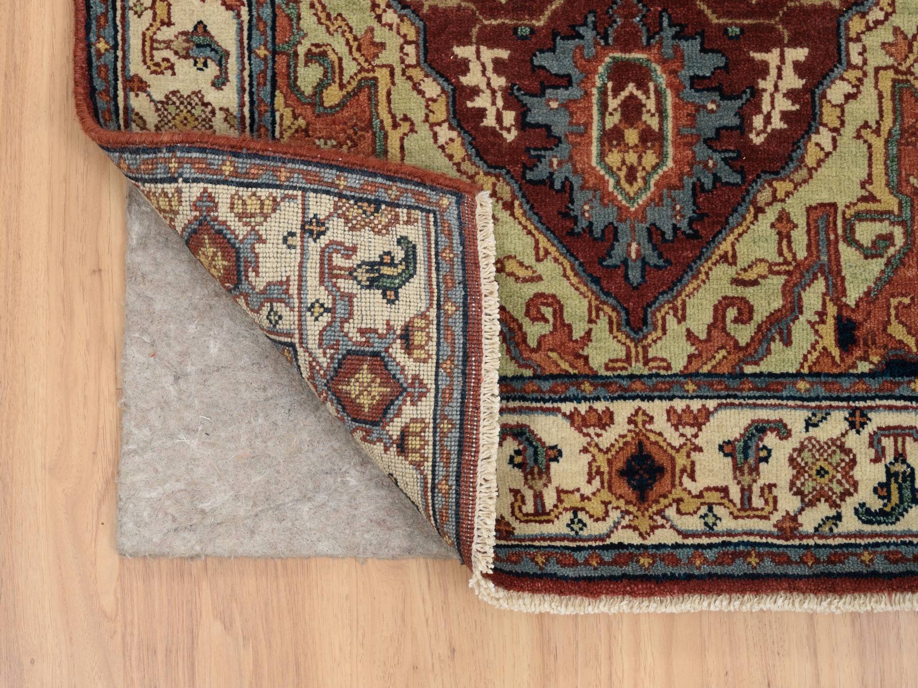 Heriz Heriz hand-knotted wool runner in Red & Cream, 2'7" x 16' — SKU O064966 (view 3)