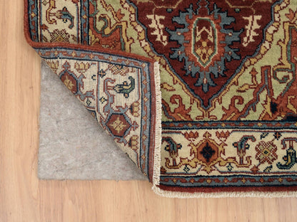 Heriz Heriz hand-knotted wool runner in Red & Cream, 2'7" x 16' — SKU O064966 (view 3)