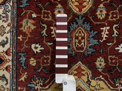 Heriz Heriz hand-knotted wool runner in Red & Cream, 2'7" x 16' — SKU O064966 (view 4)
