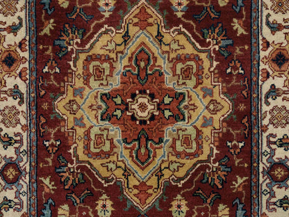 Heriz Heriz hand-knotted wool runner in Red & Cream, 2'7" x 16' — SKU O064966 (view 5)