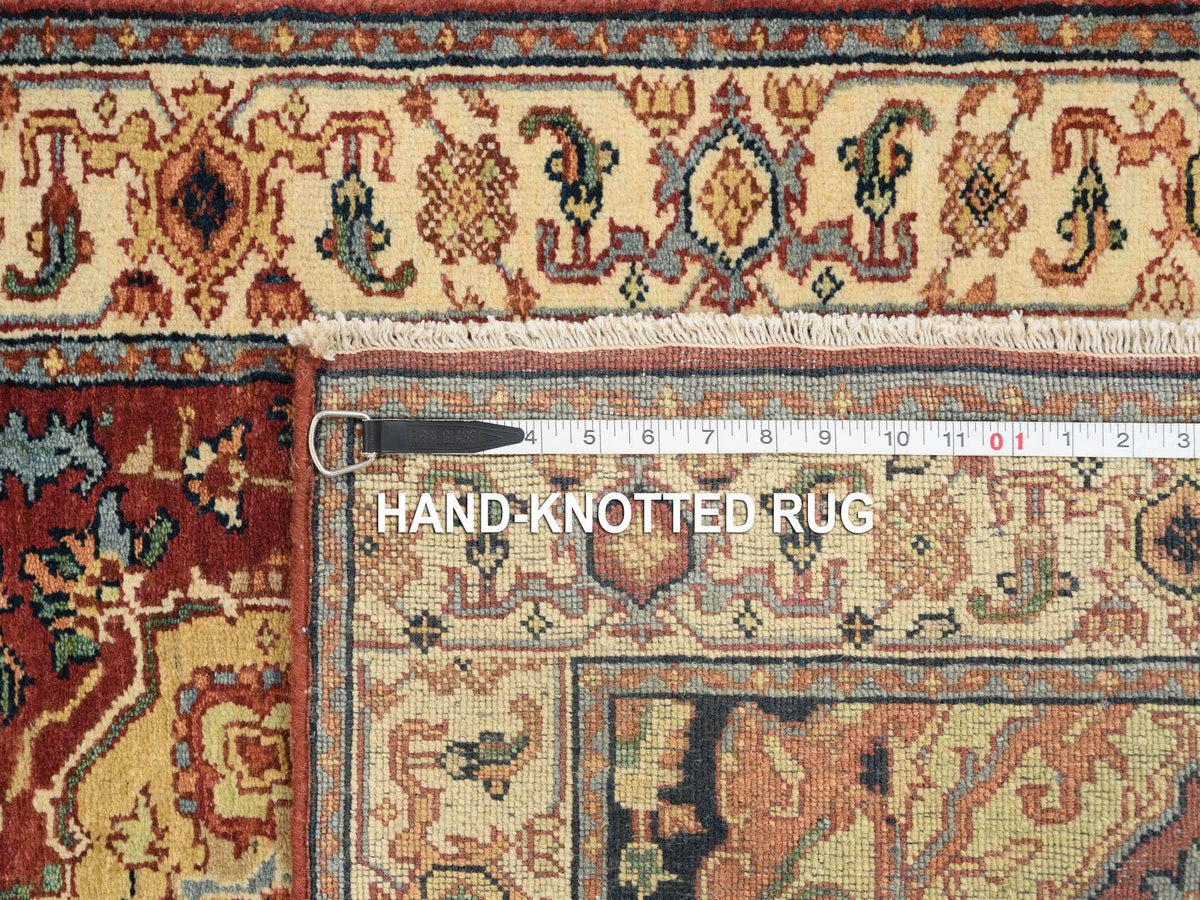 Heriz Heriz hand-knotted wool runner in Red & Cream, 2'6" x 18'2" — SKU O064970 (view 8)