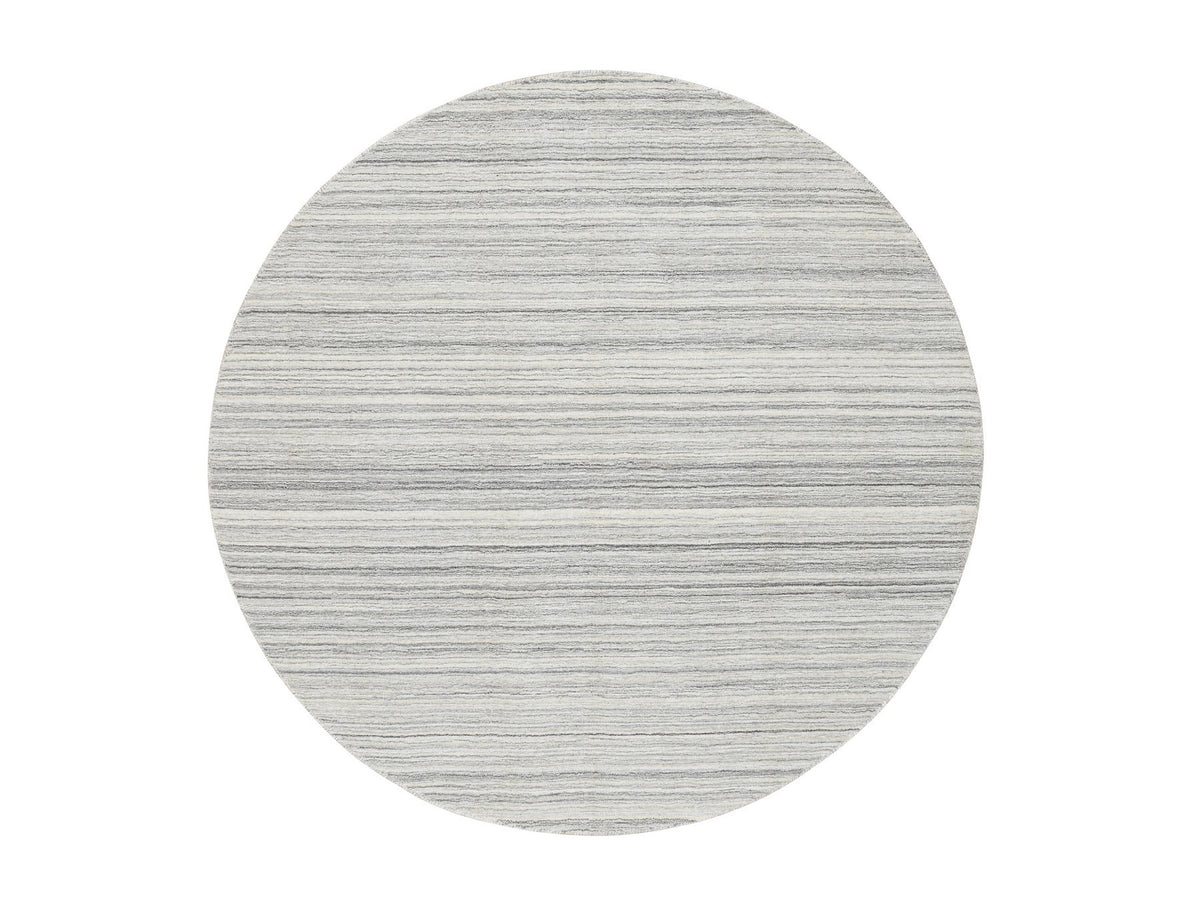Modern / Contemporary hand-knotted wool rug in Gray, 6' x 6' — SKU O064985