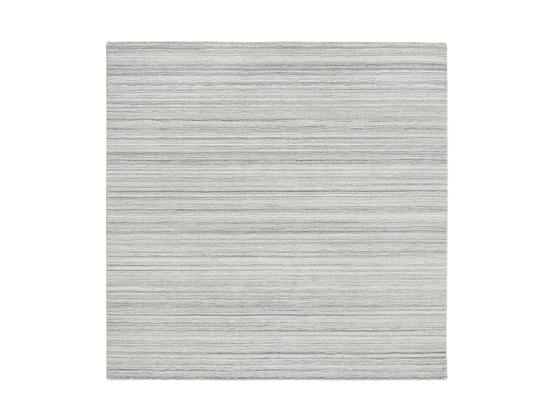Modern / Contemporary hand-knotted wool rug in Gray, 6' x 6' — SKU O064986
