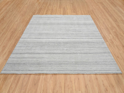 Modern / Contemporary hand-knotted wool rug in Gray, 8' x 8'1" — SKU O064990 (view 2)