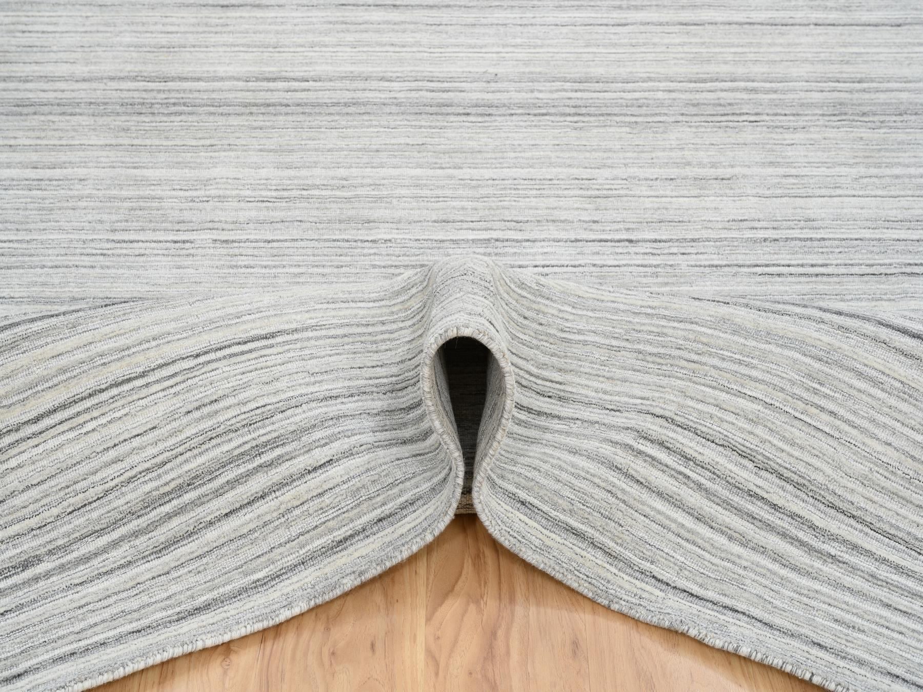 Modern / Contemporary hand-knotted wool rug in Gray, 8' x 8'1" — SKU O064990 (view 5)