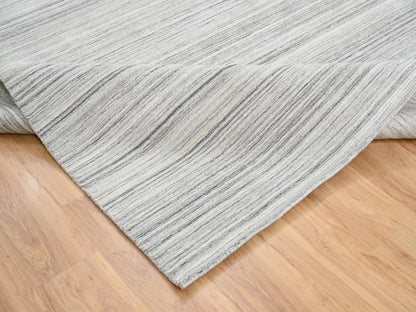 Modern / Contemporary hand-knotted wool rug in Gray, 8' x 8'1" — SKU O064990 (view 6)