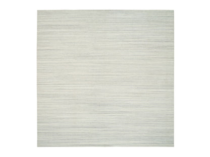 Modern / Contemporary hand-knotted wool rug in Ivory, 12' x 12'1" — SKU O064994
