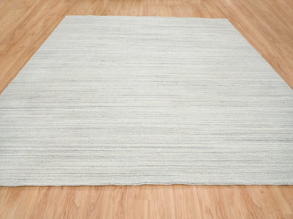 Modern / Contemporary hand-knotted wool rug in Ivory, 12' x 12'1" — SKU O064994 (view 2)