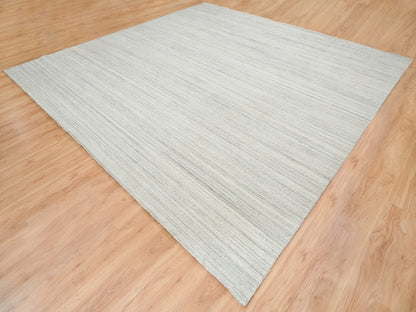 Modern / Contemporary hand-knotted wool rug in Ivory, 12' x 12'1" — SKU O064994 (view 3)