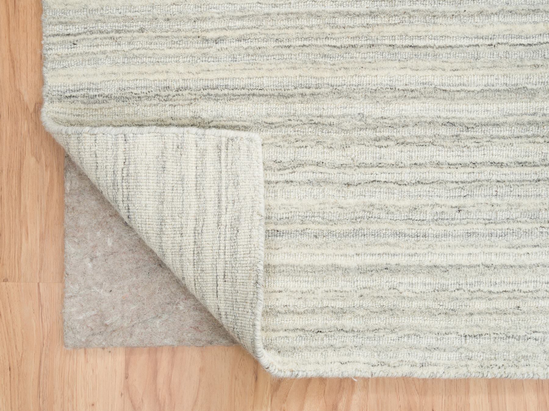 Modern / Contemporary hand-knotted wool rug in Ivory, 12' x 12'1" — SKU O064994 (view 4)