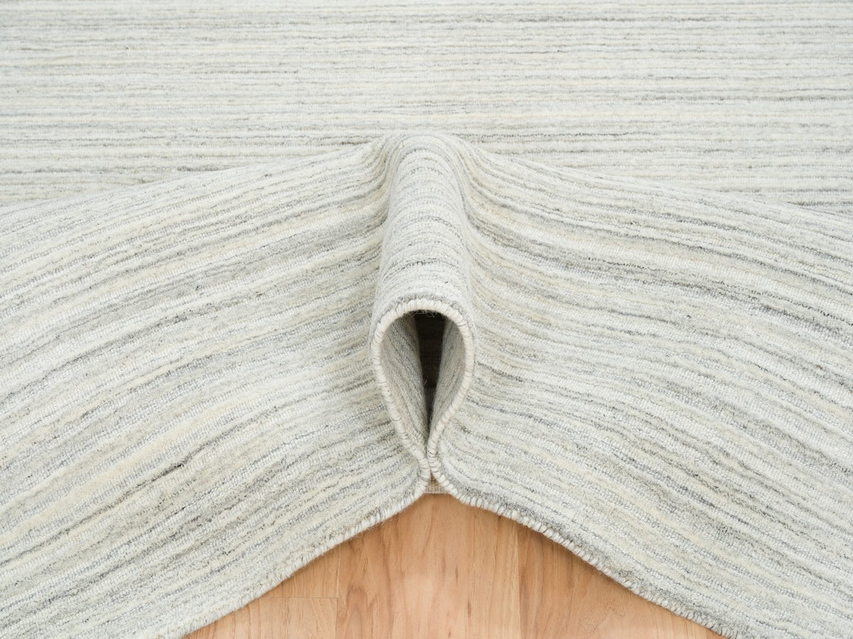 Modern / Contemporary hand-knotted wool rug in Ivory, 12' x 12'1" — SKU O064994 (view 5)