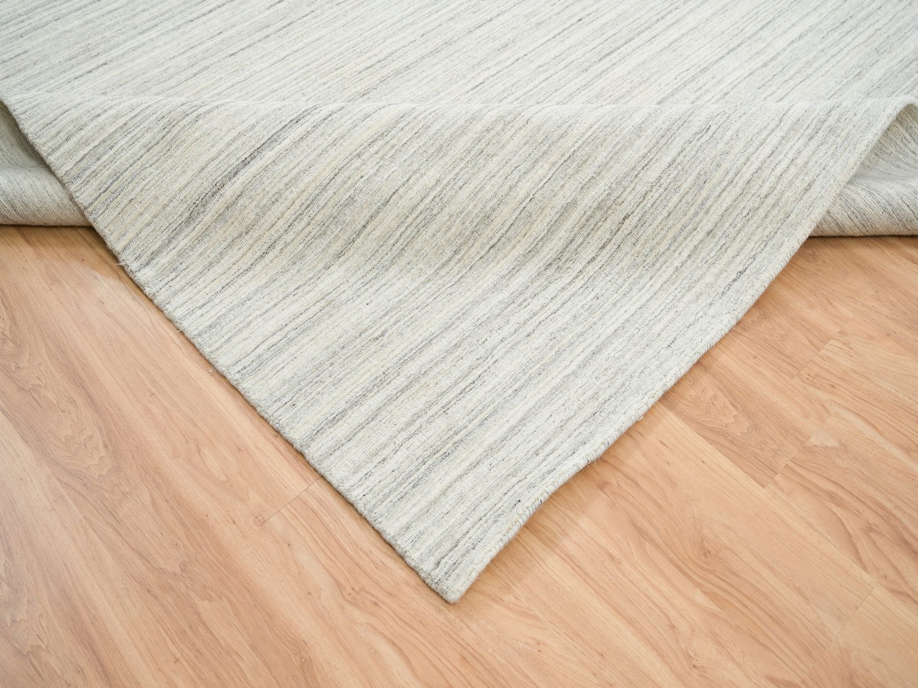 Modern / Contemporary hand-knotted wool rug in Ivory, 12' x 12'1" — SKU O064994 (view 6)