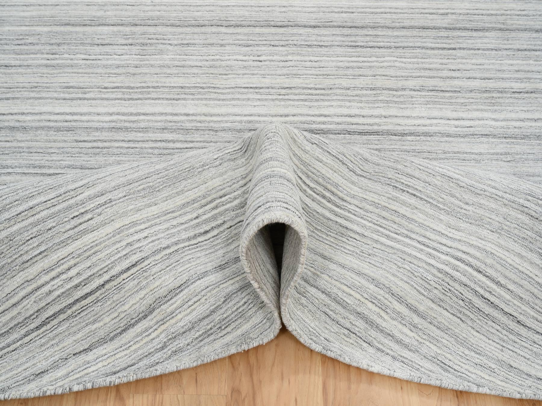Modern / Contemporary hand-knotted wool rug in Gray, 12' x 12' — SKU O064995 (view 5)