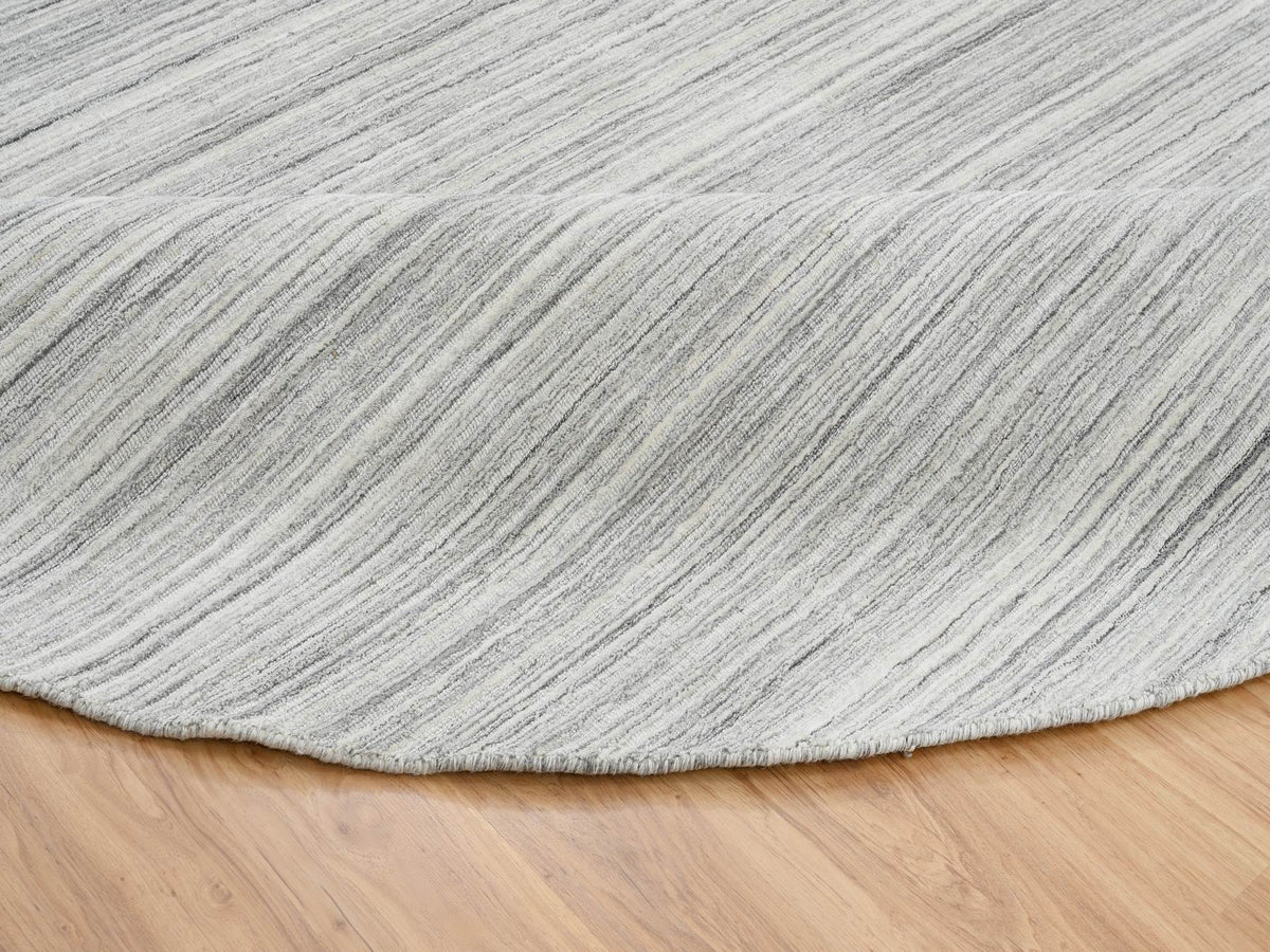 Modern / Contemporary hand-knotted wool rug in Gray, 12' x 12' — SKU O064995 (view 6)