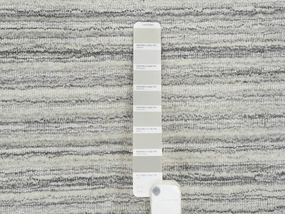 Modern / Contemporary hand-knotted wool rug in Gray, 12' x 12' — SKU O064995 (view 7)