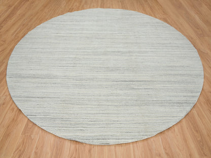 Modern / Contemporary hand-knotted wool rug in Ivory, 12'1" x 12'1" — SKU O065000 (view 2)