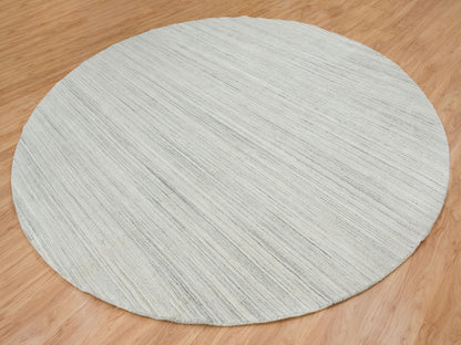 Modern / Contemporary hand-knotted wool rug in Ivory, 12'1" x 12'1" — SKU O065000 (view 3)