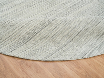 Modern / Contemporary hand-knotted wool rug in Ivory, 12'1" x 12'1" — SKU O065000 (view 6)