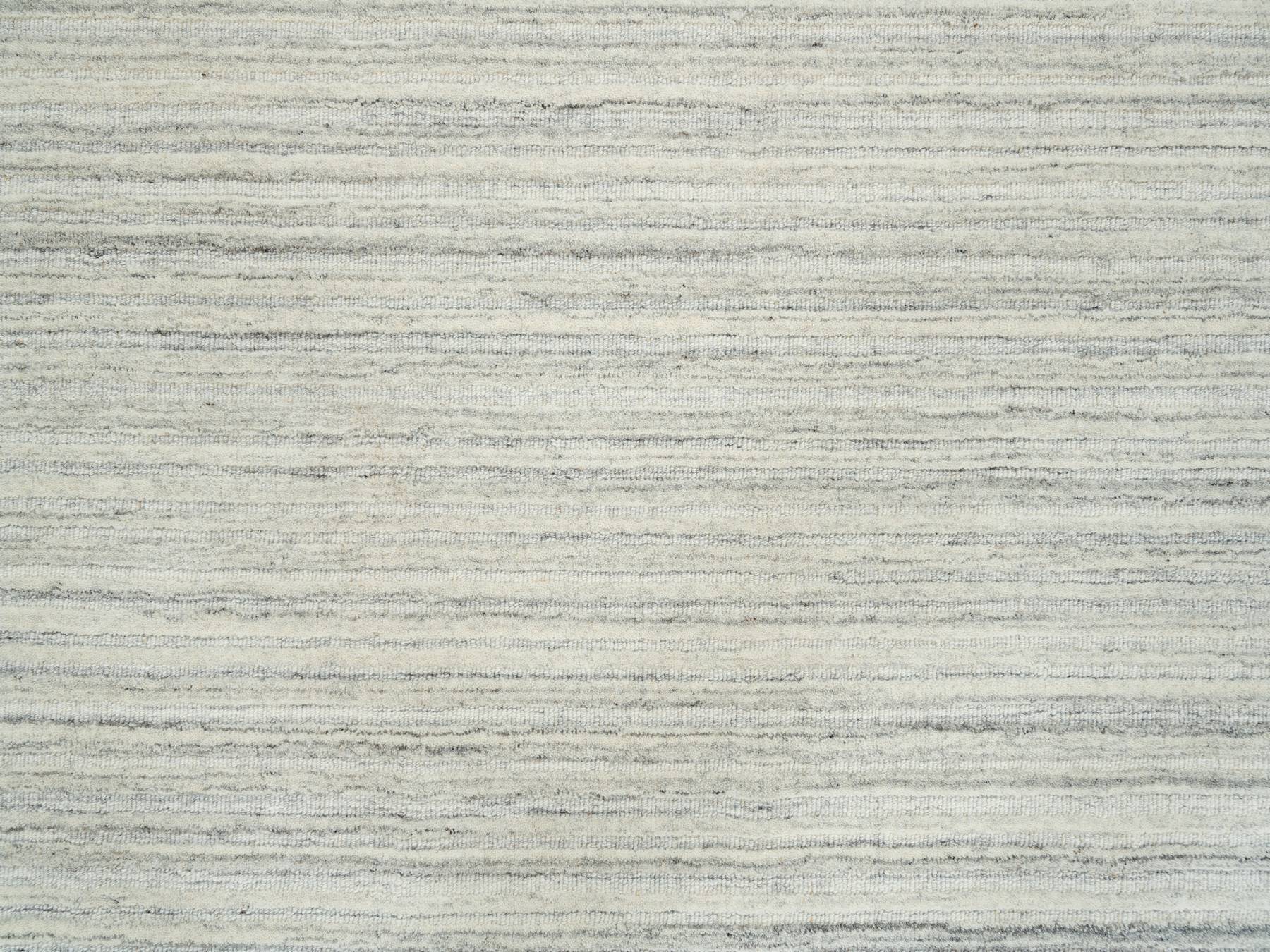 Modern / Contemporary hand-knotted wool rug in Ivory, 12'1" x 12'1" — SKU O065000 (view 8)