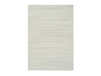 Ivory 6'1" x 9'0" Modern and Contemporary Handloom Wool Rug - Sku: O065008