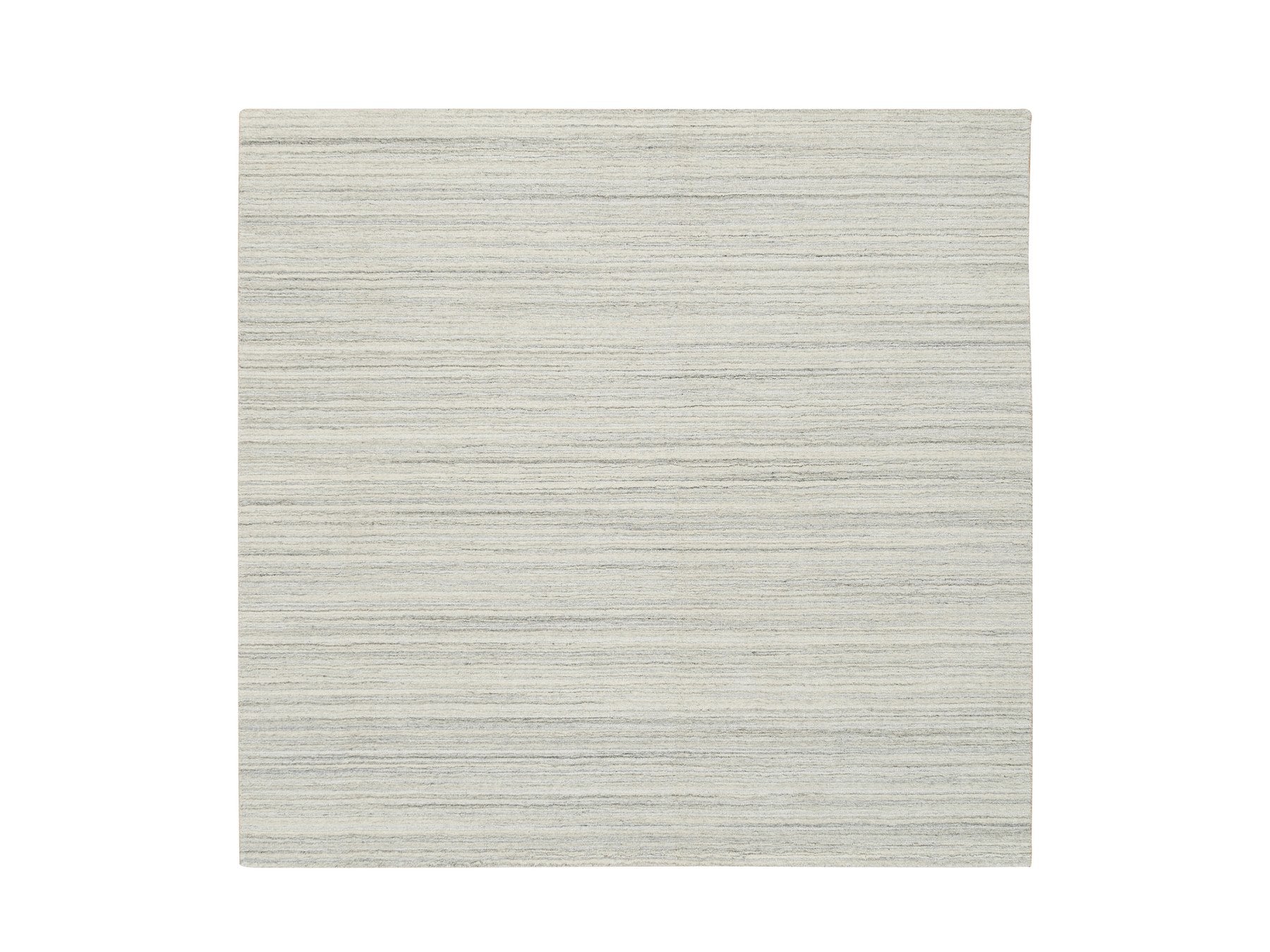 Modern / Contemporary hand-knotted wool rug in Ivory, 6' x 6'2" — SKU O065010
