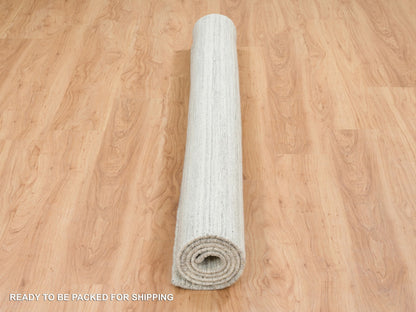 Modern / Contemporary hand-knotted wool rug in Ivory, 6' x 6'2" — SKU O065010 (view 6)
