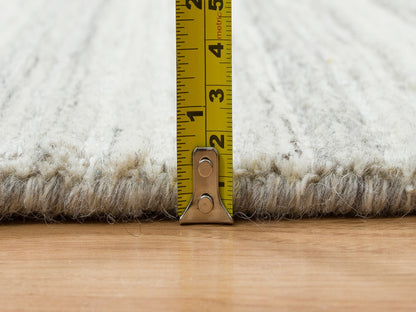 Modern / Contemporary hand-knotted wool rug in Ivory, 6' x 6'2" — SKU O065010 (view 7)