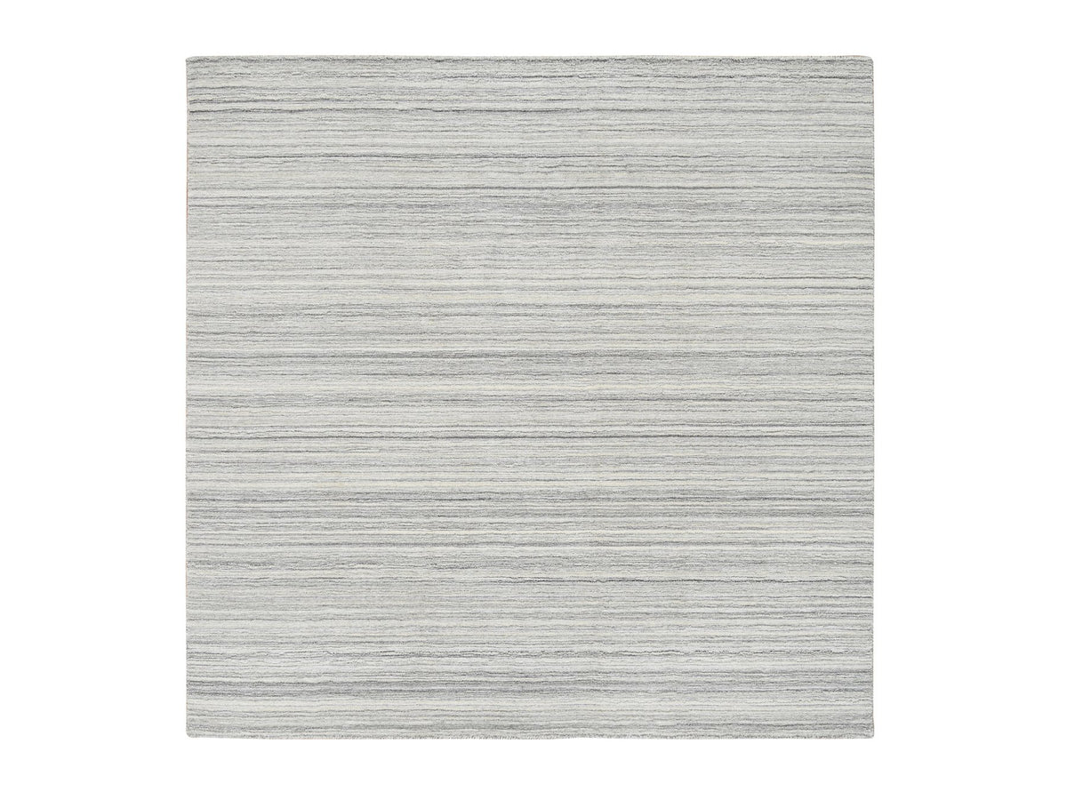 Modern / Contemporary hand-knotted wool rug in Gray, 6'1" x 6'1" — SKU O065012