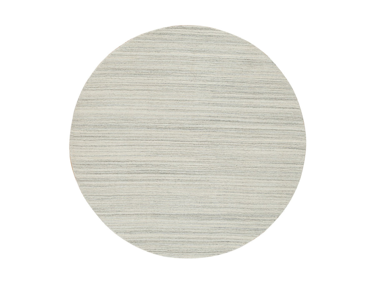 Modern / Contemporary hand-knotted wool rug in Ivory, 6'1" x 6'1" — SKU O065014