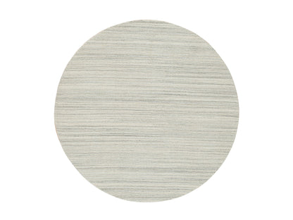 Modern / Contemporary hand-knotted wool rug in Ivory, 6'1" x 6'1" — SKU O065014