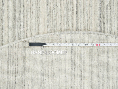 Modern / Contemporary hand-knotted wool rug in Ivory, 6'1" x 6'1" — SKU O065014 (view 8)