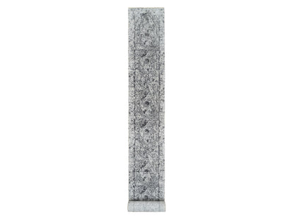 Transitional hand-knotted wool/silk runner in Gray, 2'7" x 23'9" — SKU O065023