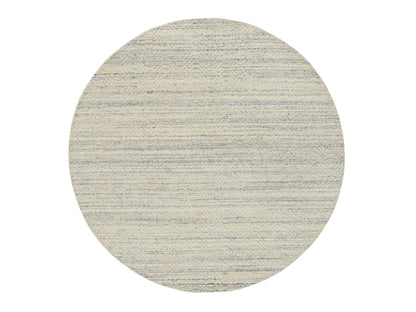 Beige 5'10" x 5'10" Modern and Contemporary Handloom Wool Rug - Sku: O065024