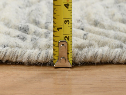 Beige 5'10" x 5'10" Modern and Contemporary Handloom Wool Rug - Sku: O065024
