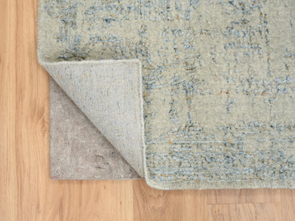 Tabriz Transitional hand-knotted wool/silk rug in Gray, 8'1" x 10' — SKU O065034 (view 4)