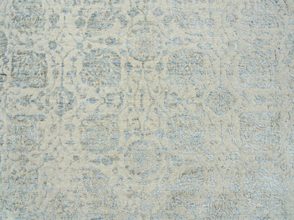 Tabriz Transitional hand-knotted wool/silk rug in Gray, 8'1" x 10' — SKU O065034 (view 8)